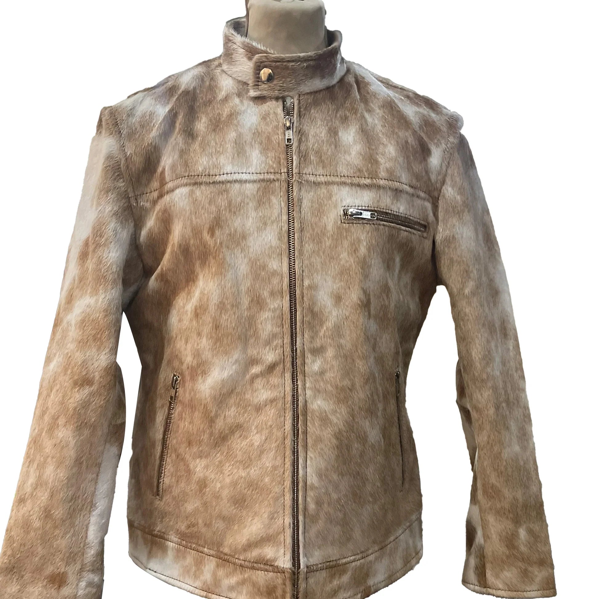 Men's Cow Hide Brown Leather Jacket -Great Gift for Him