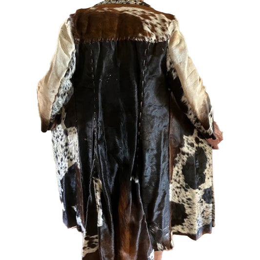 Leather Long Coat Trench Style, Genuine Cow Hide Stylish Outerwear